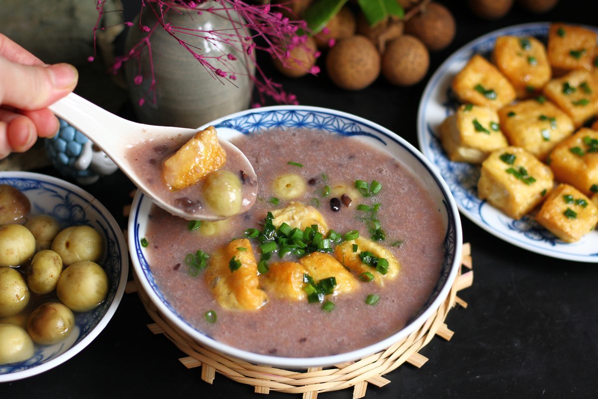 cách nấu cháo đậu cà